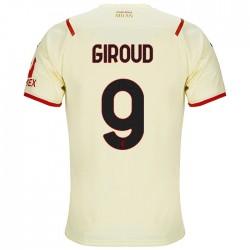 Camisola AC Milan Olivier Giroud 9 Equipamento Segundo 2021-2022 Manga Curta